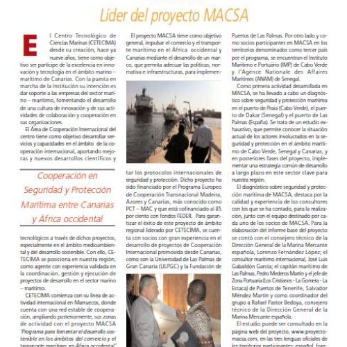 El proyecto MACSA en la Revista Ruta Pesquera